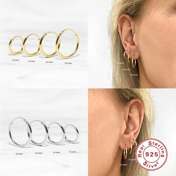 romad earrings for women 925 sterling silver hoop earrings classic trendy circle earing fine jewelry pendientes 12 14 16 18mm w5, Golden;silver
romad earrings for women 925 sterling silver hoop earrings classic trendy circle earing fine jewelry pendientes 12 14 16 18mm w5, Golden;silver