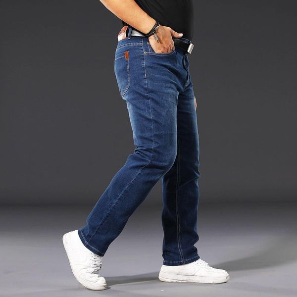42 44 46 48 50 oversize men's straight loose jeans classic pocket leather brand clothing youth business casual denim jeans, Blue
42 44 46 48 50 oversize men's straight loose jeans classic pocket leather brand clothing youth business casual denim jeans, Blue