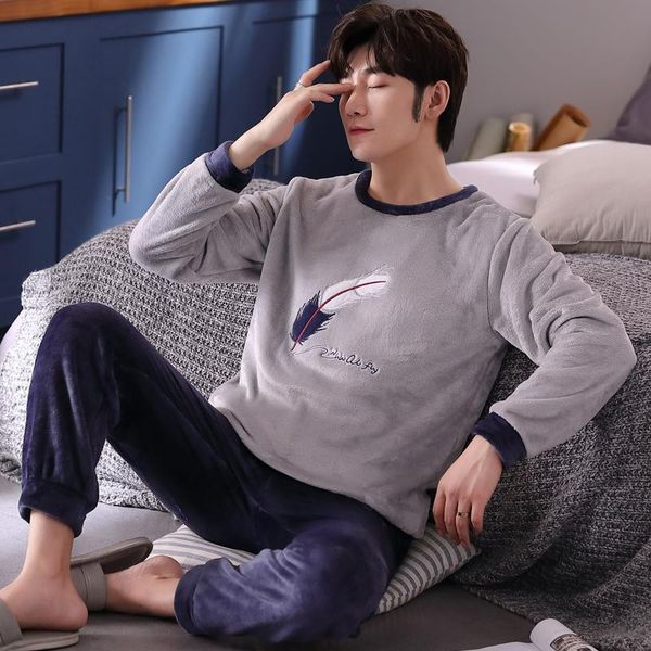 men's sleepwear thick fashion plus size men nightwear long sleeve winter warm flannel pajamas sets print pant male pajama set, Black;brown
men's sleepwear thick fashion plus size men nightwear long sleeve winter warm flannel pajamas sets print pant male pajama set, Black;brown
