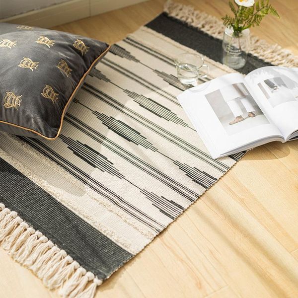 carpets cotton thread handmade weave modern simple white black geometric artistic tufting carpet kitchen door floor bedding mat
carpets cotton thread handmade weave modern simple white black geometric artistic tufting carpet kitchen door floor bedding mat