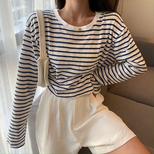 lnr8w student short autumn coat korean new loose striped long sleeve t-shirt for women's fashion saving 2020 t-shirt and showing thin t, White
lnr8w student short autumn coat korean new loose striped long sleeve t-shirt for women's fashion saving 2020 t-shirt and showing thin t, White