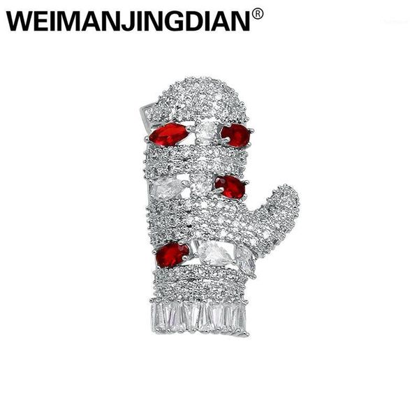 weimanjingdian brand red / green cubic zirconia cz crystal glove brooch pins for women in white gold color plated1, Gray
weimanjingdian brand red / green cubic zirconia cz crystal glove brooch pins for women in white gold color plated1, Gray