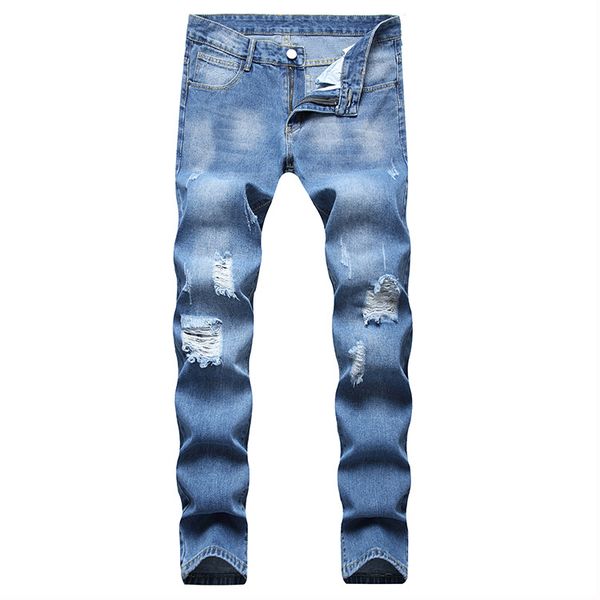 men's jeans mens blue slim fashion denim pants ripped distressed pencil motorcycle large size
men's jeans mens blue slim fashion denim pants ripped distressed pencil motorcycle large size