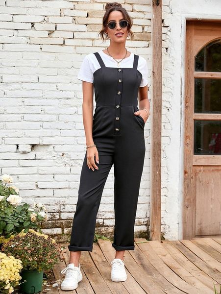 slant pocket cami jumpsuit without tee 73mu#, White
slant pocket cami jumpsuit without tee 73mu#, White