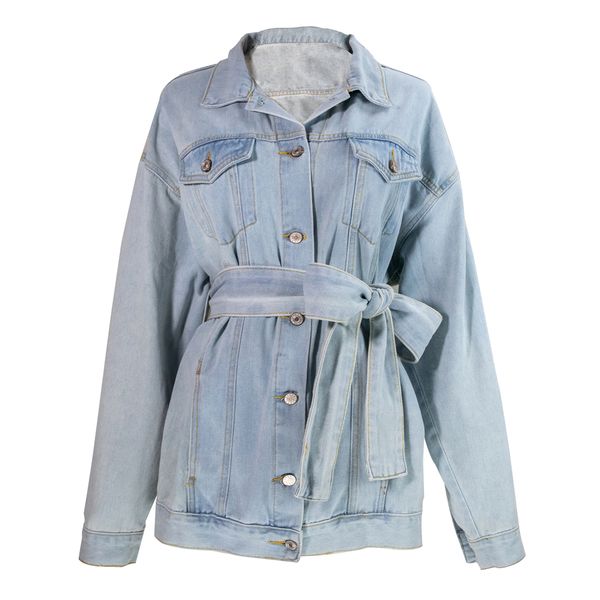 fashion waistband lapel, drop sleeve, loose bandage, waist down denim jacket, Black;brown
fashion waistband lapel, drop sleeve, loose bandage, waist down denim jacket, Black;brown
