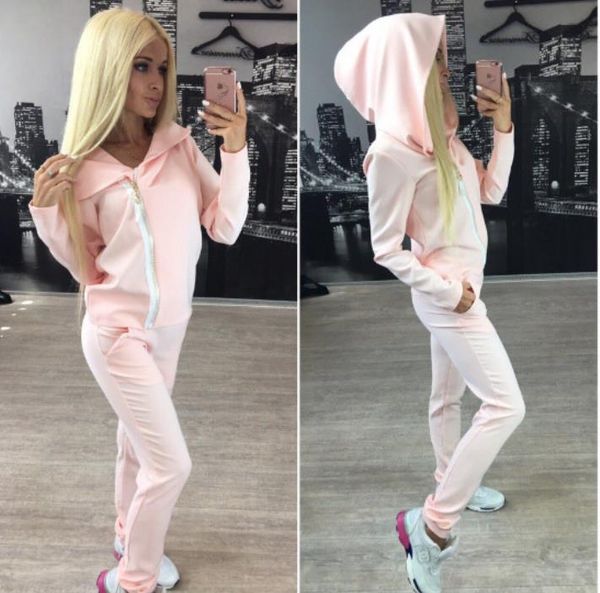 2020 women's sportswear pant suit zipper hoody + long pant two piece set women fashion long sleeve lady's tracksuit outfits, Gray
2020 women's sportswear pant suit zipper hoody + long pant two piece set women fashion long sleeve lady's tracksuit outfits, Gray