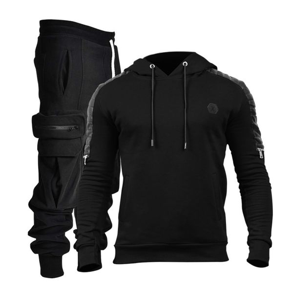 men's fitness winter new running pullover hooded sweater long sleeve trousers sportswear casual suit, Gray
men's fitness winter new running pullover hooded sweater long sleeve trousers sportswear casual suit, Gray