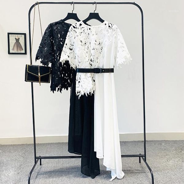 women's blouses & shirts ladies spring summer fairy hollow out lace panel irregular chiffon blouse women's holiday beach long shi, White
women's blouses & shirts ladies spring summer fairy hollow out lace panel irregular chiffon blouse women's holiday beach long shi, White