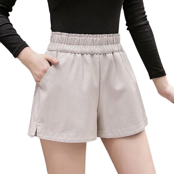 casual pu leather shorts women autumn winter high waist wide leg shorts plus size casual ladies femme, White;black
casual pu leather shorts women autumn winter high waist wide leg shorts plus size casual ladies femme, White;black