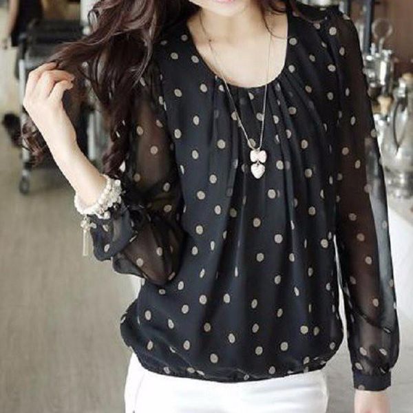plus size xxxl spring women fashion long sleeve o-neck polka dot print loose chiffon blouse shirts casual summer shirt, White
plus size xxxl spring women fashion long sleeve o-neck polka dot print loose chiffon blouse shirts casual summer shirt, White