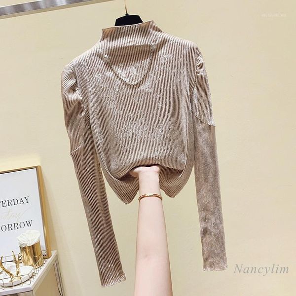 2020 autumn and winter new long sleeve t-shirt female puff sleeve turtleneck shirt women's all-match basic 1, White
2020 autumn and winter new long sleeve t-shirt female puff sleeve turtleneck shirt women's all-match basic 1, White
