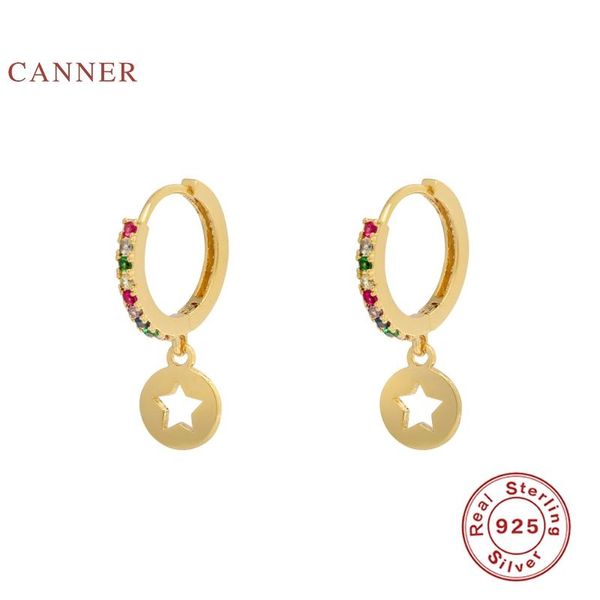 hoop & huggie canner 1 pair colored diamond star stud earrings 925 sterling silver fashionable for women jewelry aretes de mujer, Golden;silver
hoop & huggie canner 1 pair colored diamond star stud earrings 925 sterling silver fashionable for women jewelry aretes de mujer, Golden;silver