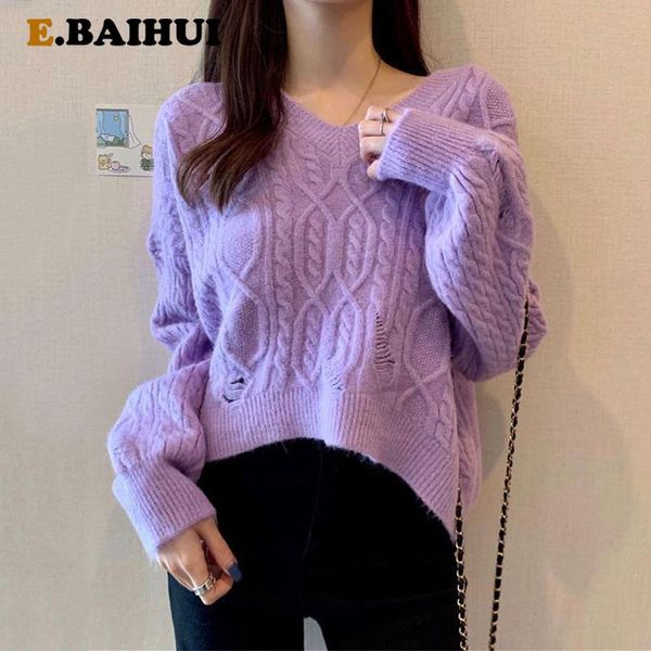 e-baihui women solid o neck knitted sweater 2020 autumn winter fashion female pullover sweaters ladies loose knitwear, White;black
e-baihui women solid o neck knitted sweater 2020 autumn winter fashion female pullover sweaters ladies loose knitwear, White;black