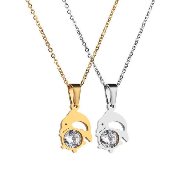 cute dolphin pendant necklace stainless steel statement chokers necklaces for women ocean jewelry neckless birthday gifts, Silver 
cute dolphin pendant necklace stainless steel statement chokers necklaces for women ocean jewelry neckless birthday gifts, Silver