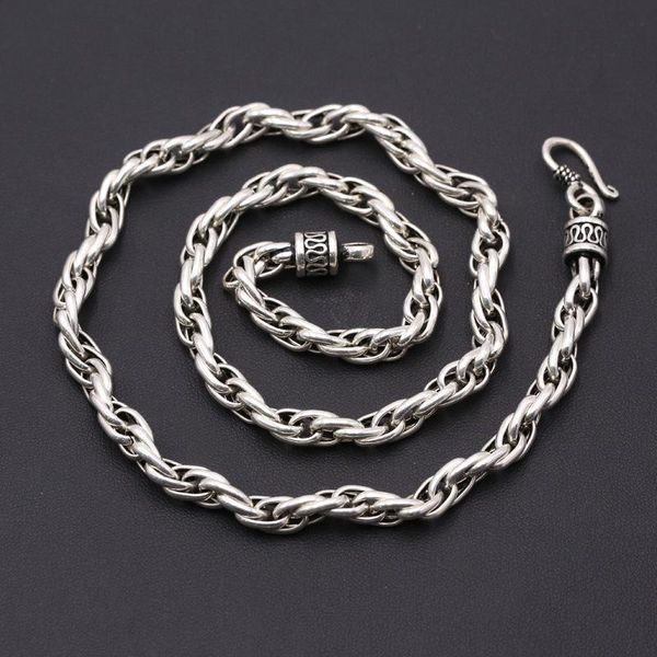 chains fashion s925 sterling silver retro thai punk vintage style personality domineering men and women rough necklace
chains fashion s925 sterling silver retro thai punk vintage style personality domineering men and women rough necklace