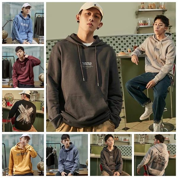 mj2h7 new long sleeve hooded men's sweater trend in autumn and winter 2020 teenagers' bottom coat men's sweater, Black 
mj2h7 new long sleeve hooded men's sweater trend in autumn and winter 2020 teenagers' bottom coat men's sweater, Black