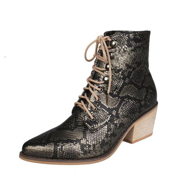 women boots fashion pointed toe winter comfortable square heel snake print shoes non-slip boot, Black
women boots fashion pointed toe winter comfortable square heel snake print shoes non-slip boot, Black
