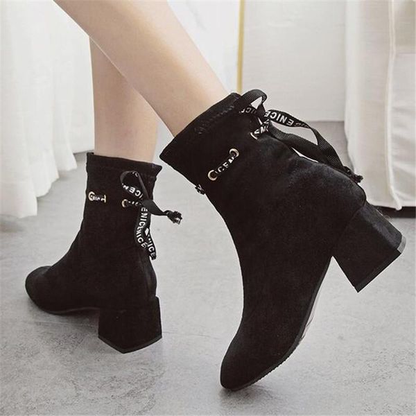 2020 new autumn winter fashion wild women suede boots square head warm wear-resistant non-slip comfortable women ankle boot, Black
2020 new autumn winter fashion wild women suede boots square head warm wear-resistant non-slip comfortable women ankle boot, Black