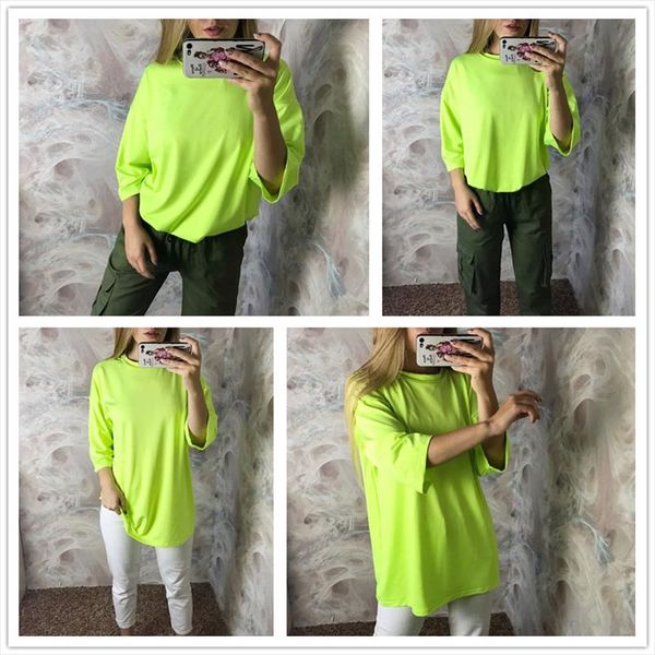 2020 summer cotton long t shirt women tees o neck casual fashion oversized loose neon green long hip hop shirts, White
2020 summer cotton long t shirt women tees o neck casual fashion oversized loose neon green long hip hop shirts, White