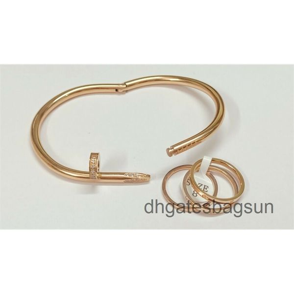 nail bracelet & screw ring 10k rose gold plated ., Black
nail bracelet & screw ring 10k rose gold plated ., Black