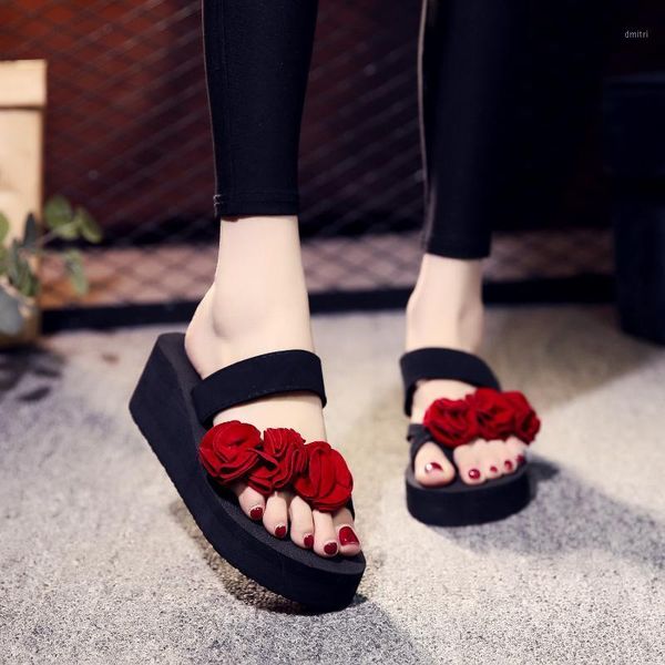 6 cm high heel women's bohemian flip flops sandals sponge cake with non-slip clip toe home slippers wear-resistant beach shoes1, Black
6 cm high heel women's bohemian flip flops sandals sponge cake with non-slip clip toe home slippers wear-resistant beach shoes1, Black