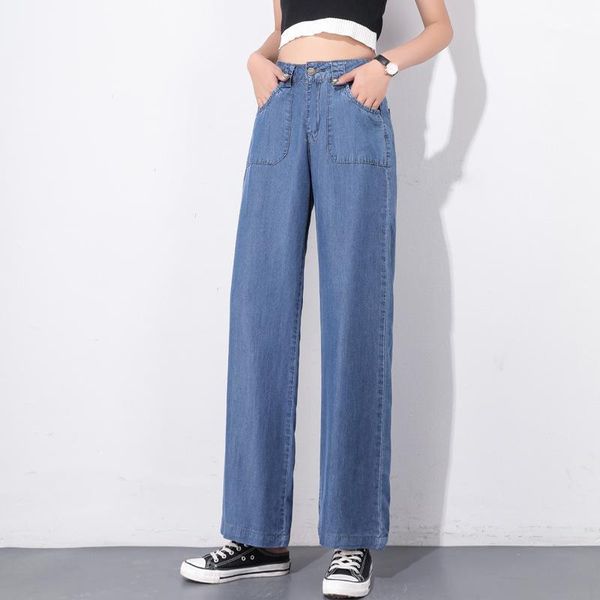 women's jeans plus size summer for women tencel denim pants wide leg high waist slim woman straight-leg yx73051, Blue
women's jeans plus size summer for women tencel denim pants wide leg high waist slim woman straight-leg yx73051, Blue