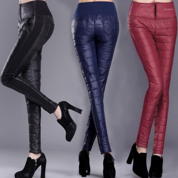 women high waist down pants winter thicken down pants elasticity warm trousers double-sided cotton aic881, Black;white
women high waist down pants winter thicken down pants elasticity warm trousers double-sided cotton aic881, Black;white
