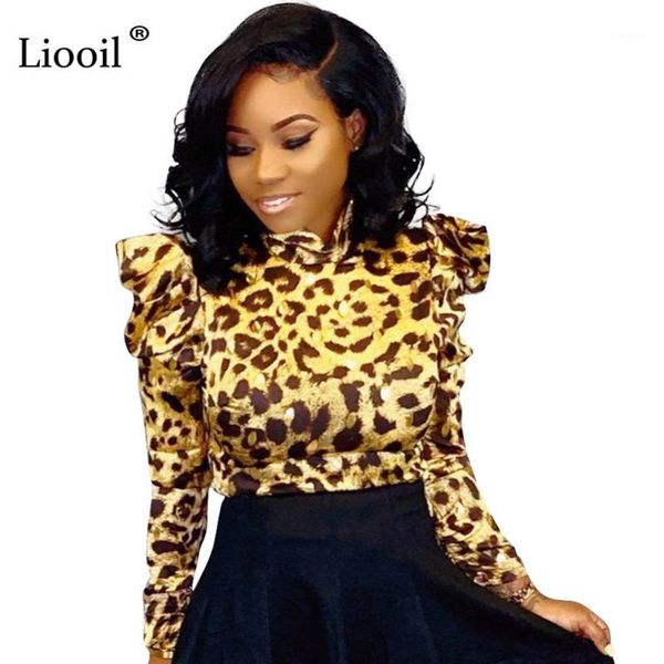 liooil leopard print ruffle blouse shirt 2019 autumn winter streetwear long sleeve turtleneck womens and blouses1, White
liooil leopard print ruffle blouse shirt 2019 autumn winter streetwear long sleeve turtleneck womens and blouses1, White