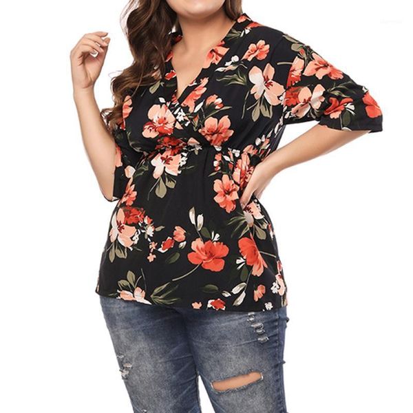 plus size female printed chiffon vintage fashion blouses women summer floral print blouse 3/4 sleeve wrap v-neck shirt d301, White
plus size female printed chiffon vintage fashion blouses women summer floral print blouse 3/4 sleeve wrap v-neck shirt d301, White