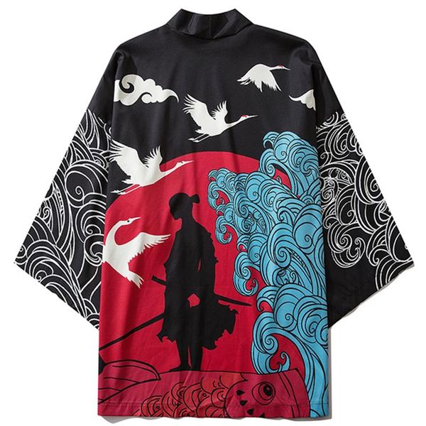 streetwear kimono jacket japanese samurai print harajuku women men japan style clothing summer thin loose haori obi traditional, Red
streetwear kimono jacket japanese samurai print harajuku women men japan style clothing summer thin loose haori obi traditional, Red