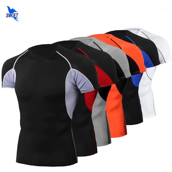summer breathable mens sport compression running shirt short sleeve running t shirt rashgard male quick dry clothing sportswear1, Black;blue
summer breathable mens sport compression running shirt short sleeve running t shirt rashgard male quick dry clothing sportswear1, Black;blue