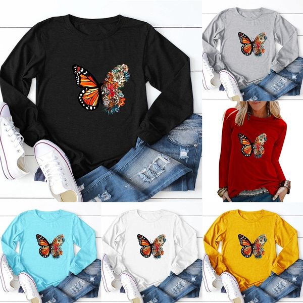 2020 new printing long sleeve women's spring and autumn thin style korean butterfly butterfly version with loose underlay long sleeves, White
2020 new printing long sleeve women's spring and autumn thin style korean butterfly butterfly version with loose underlay long sleeves, White