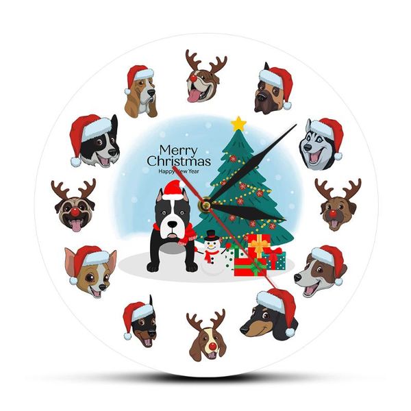 wall clocks adorable dog breeds with christmas hats modern clock puppies wearing santa non-ticking holidays home decor
wall clocks adorable dog breeds with christmas hats modern clock puppies wearing santa non-ticking holidays home decor