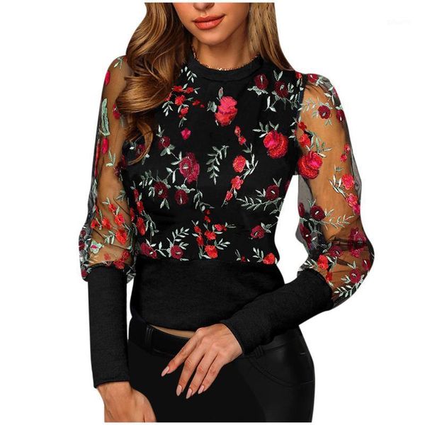 blouse et chemisier femme fashion women o-neck long sleeve floral embroidery sheer mesh insert blouse for women1, White
blouse et chemisier femme fashion women o-neck long sleeve floral embroidery sheer mesh insert blouse for women1, White