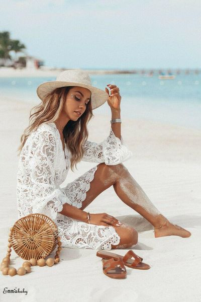 2021 new summer bikini cover up floral lace hollow crochet swimsuit cover-ups bathing suit beachwear tunic beach dress, Black;gray
2021 new summer bikini cover up floral lace hollow crochet swimsuit cover-ups bathing suit beachwear tunic beach dress, Black;gray
