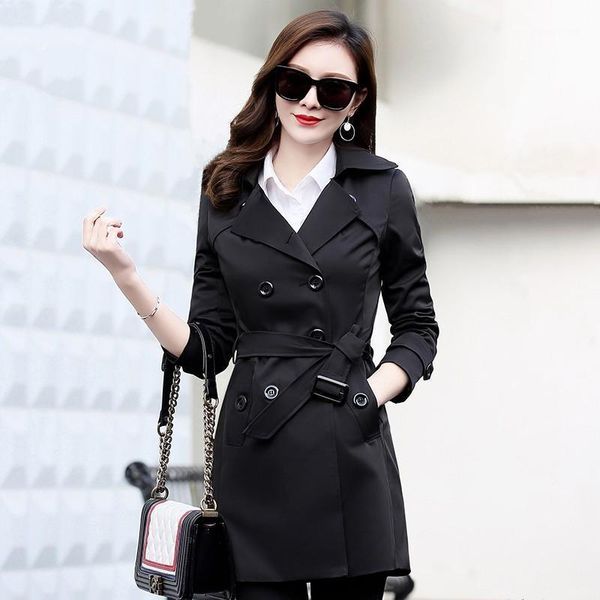 women's trench coats autumn large size women's fashion wild long windbreaker solid color waist belt slim coat1, Tan;black
women's trench coats autumn large size women's fashion wild long windbreaker solid color waist belt slim coat1, Tan;black