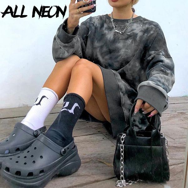 allneon y2k aesthetics tie dye oversized sweatershirts e-girl punk style loosed crewneck long autumn 2020 streetwear fashion, Black
allneon y2k aesthetics tie dye oversized sweatershirts e-girl punk style loosed crewneck long autumn 2020 streetwear fashion, Black