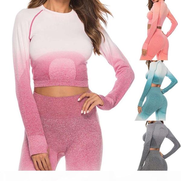 women long sleeve fitness workout set solidt-shirt athletic exercise clothing gym sport suit crop leggings ad, White
women long sleeve fitness workout set solidt-shirt athletic exercise clothing gym sport suit crop leggings ad, White