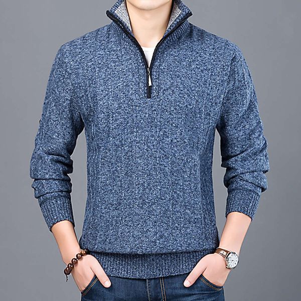 new winter men's casual pullover mens warm sweaters men slim stand collar knitted pullovers male coats half zip sweater8uy, Black
new winter men's casual pullover mens warm sweaters men slim stand collar knitted pullovers male coats half zip sweater8uy, Black