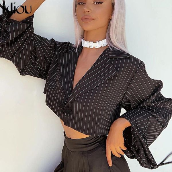 women's jackets kliou women long sleeve lace up streetwear coats loose v-neck short striped single button 2021 autumn fashion clothing1, Black;brown
women's jackets kliou women long sleeve lace up streetwear coats loose v-neck short striped single button 2021 autumn fashion clothing1, Black;brown