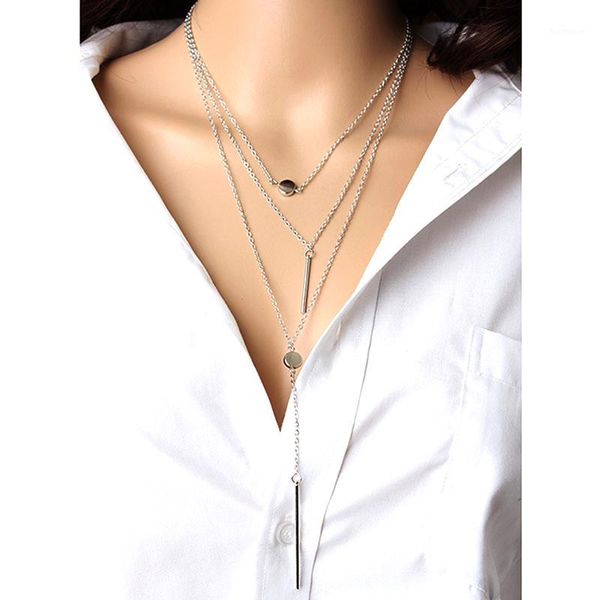 1pc special design gold color multi-layer dot pendant & necklaces women fashion weeding party jewelry1, Silver
1pc special design gold color multi-layer dot pendant & necklaces women fashion weeding party jewelry1, Silver