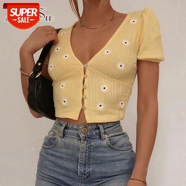 artsu yellow v neck short sleeve crop t shirt ladies embroidery floral elegant t-shirt women summer casual buttons asts52144 #pq14, White
artsu yellow v neck short sleeve crop t shirt ladies embroidery floral elegant t-shirt women summer casual buttons asts52144 #pq14, White