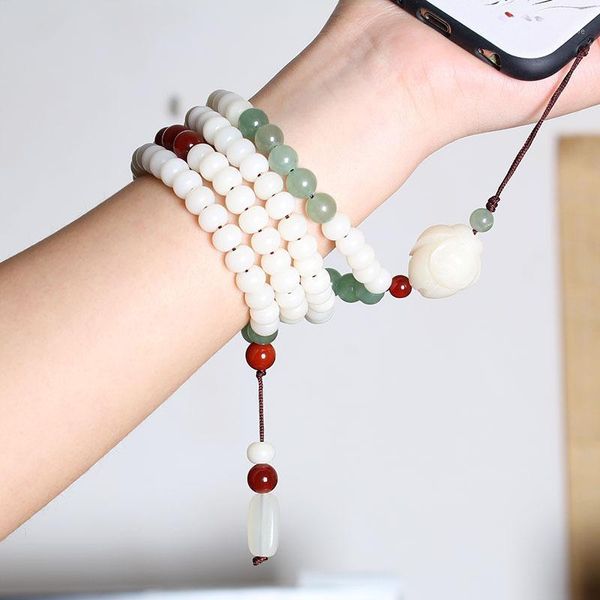 Chinese wind hang decoration mobile phone vintage rope bodhi mobile phone chain1, Bronze;silver
Chinese wind hang decoration mobile phone vintage rope bodhi mobile phone chain1, Bronze;silver