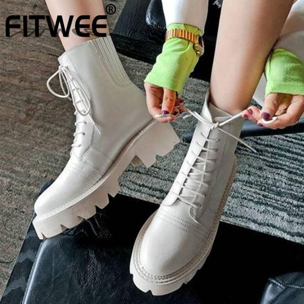 boots fitwee short women genuine leather lace up thick bottom ankle fashion cool winter shoes woman footwear size 33-42, Black
boots fitwee short women genuine leather lace up thick bottom ankle fashion cool winter shoes woman footwear size 33-42, Black