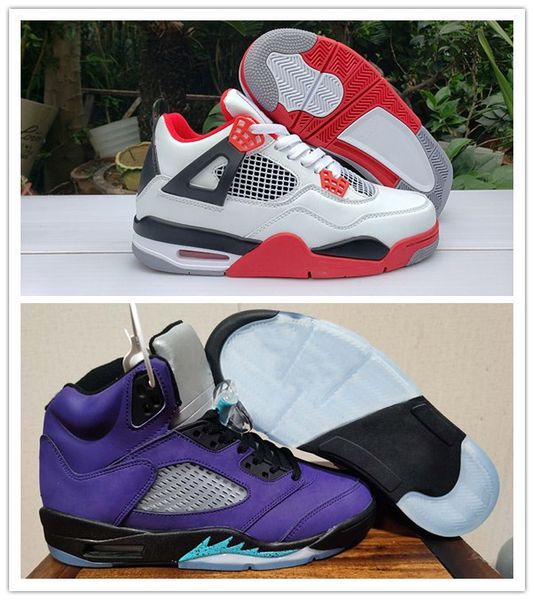 new arrival 5 alternate grape ice black women men basketball shoes 4 fire red white mens athletic sports sneaker, White;red
new arrival 5 alternate grape ice black women men basketball shoes 4 fire red white mens athletic sports sneaker, White;red