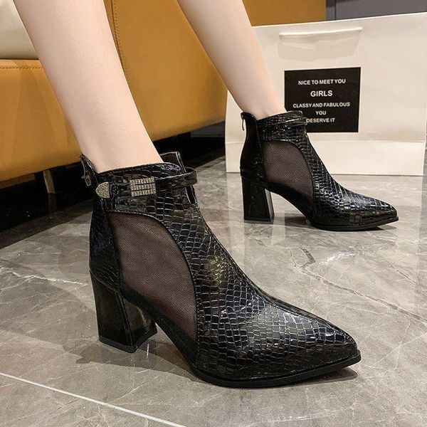 boots spring fashion solid mesh high heels pointed toe square heel ankle lady grace women ventilate black shoes
boots spring fashion solid mesh high heels pointed toe square heel ankle lady grace women ventilate black shoes