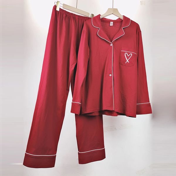 2021 simple woman cotton long winter pajamas set pjs lounge wear home clothes jpv6, Black;red
2021 simple woman cotton long winter pajamas set pjs lounge wear home clothes jpv6, Black;red
