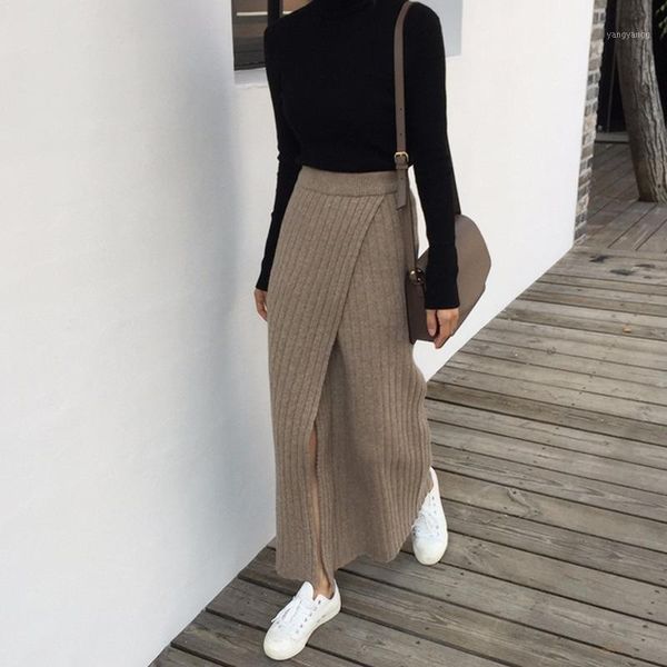 women's vintage skirts solid empire elastic waist side split ankle-length skirt office lady clothing autumn winter1, Black
women's vintage skirts solid empire elastic waist side split ankle-length skirt office lady clothing autumn winter1, Black
