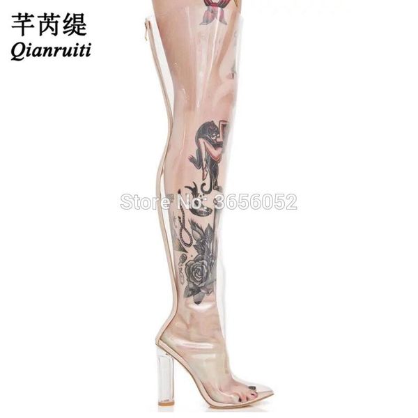 qianruiti весна лето ким кардашян знаменитости обувь из пвх over-the-knee пинетки crystal clear каблука transparent высокие сапоги, Black
qianruiti весна лето ким кардашян знаменитости обувь из пвх over-the-knee пинетки crystal clear каблука transparent высокие сапоги, Black