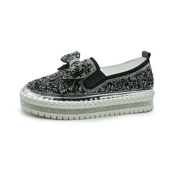2021 the new crystal fashion bowtie flat slide vulcan women's springtime round foot toe wrinkle shoes zapatos l4nf, Black
2021 the new crystal fashion bowtie flat slide vulcan women's springtime round foot toe wrinkle shoes zapatos l4nf, Black